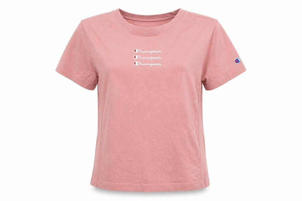 Champion Women's Pink T-Shirt M Cotton Casual