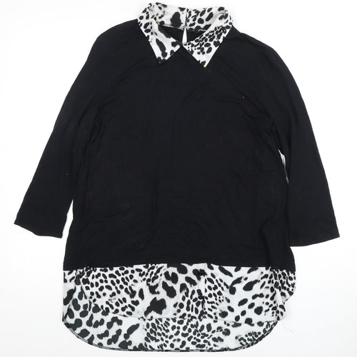 Roman Women's Black Tunic Blouse Size 14