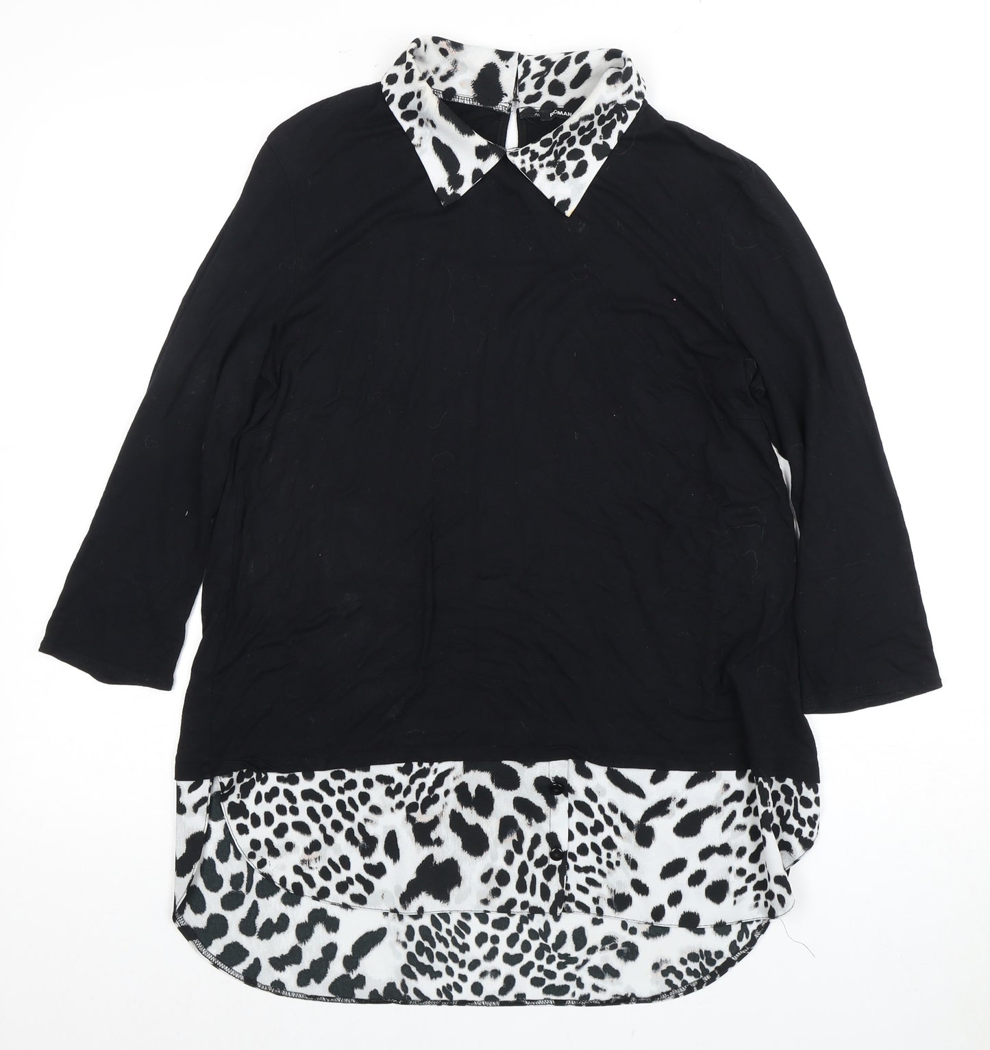 Roman Women's Black Tunic Blouse Size 14