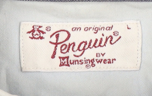Penguin Men's White Cotton Long Sleeve Shirt