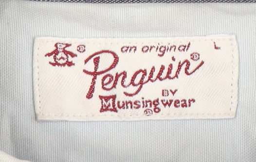 Penguin Men's White Cotton Long Sleeve Shirt