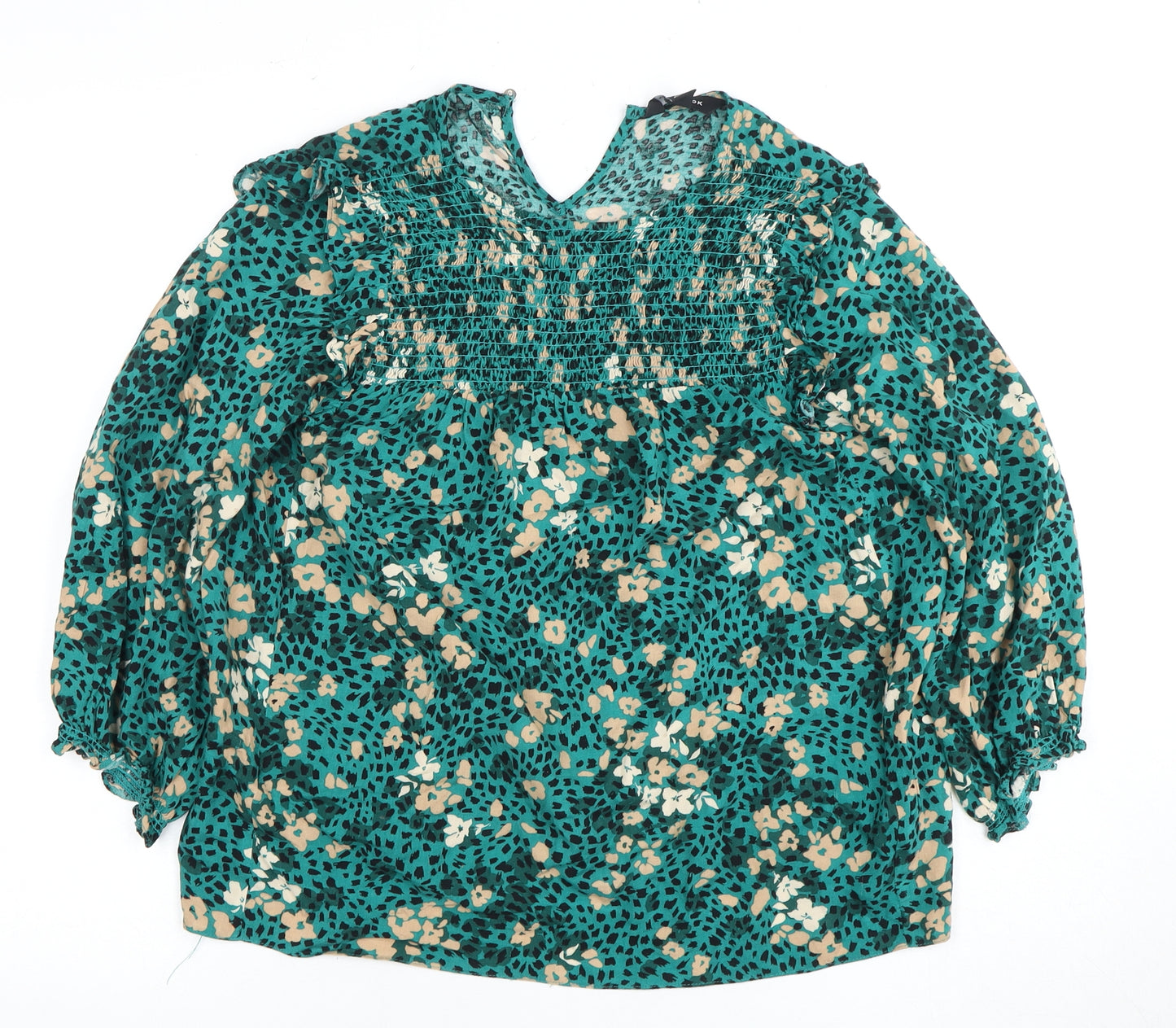 New Look Women's Multicoloured Floral Blouse Size 10