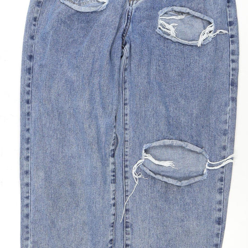 PrettyLittleThing Petite Blue Boyfriend Jeans Size 8