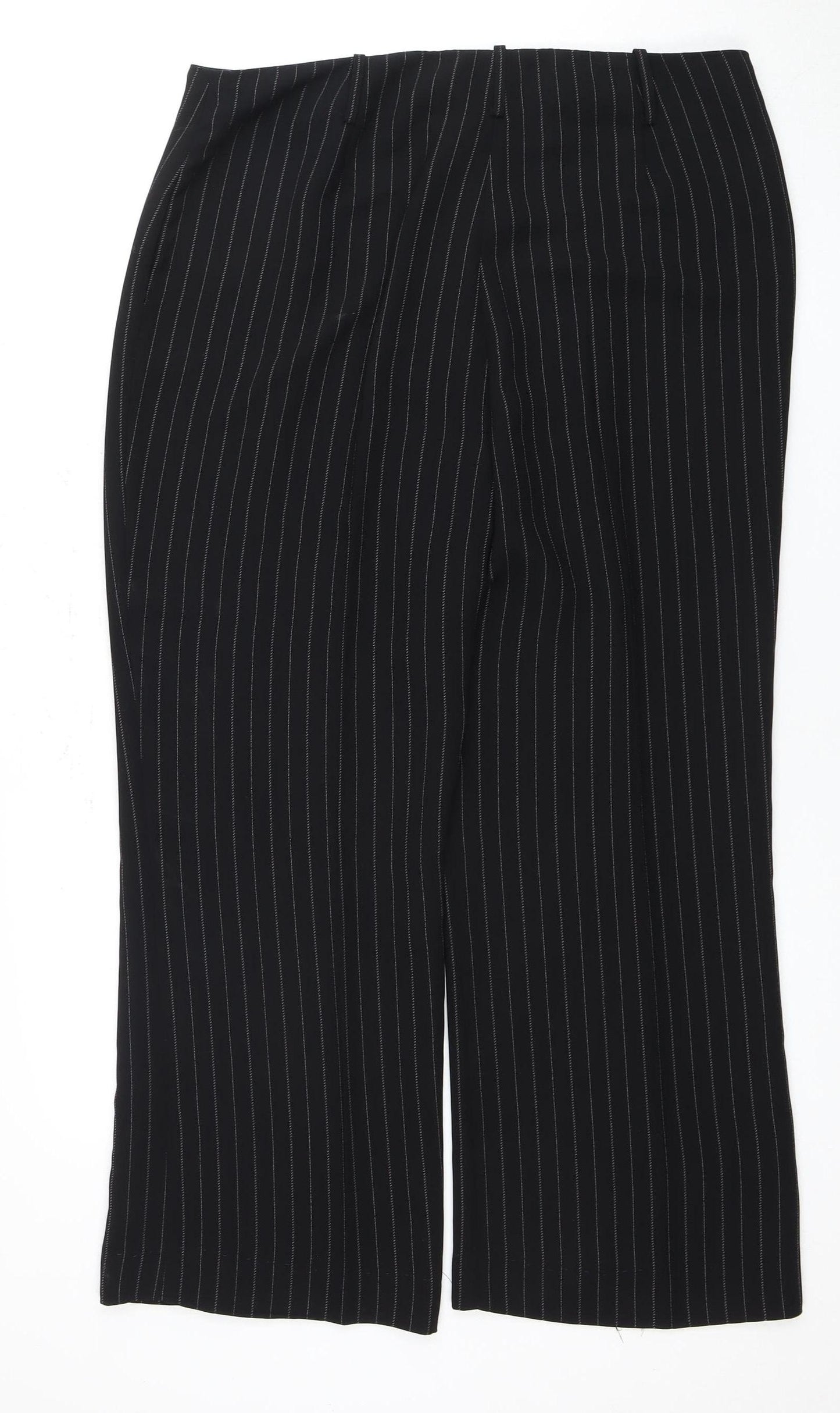 Marks and Spencer Women’s Black Striped Trousers Size 16