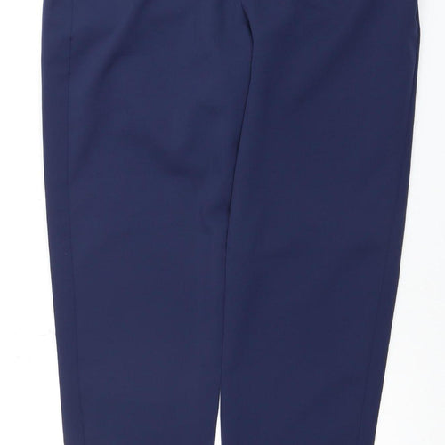 Quiz Women's Blue Trousers, Size 12, Regular Fit