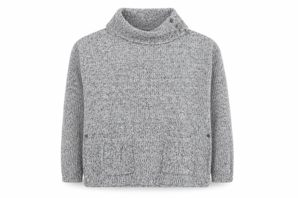 Front view of Next Women's Grey Roll Neck Jumper, size S