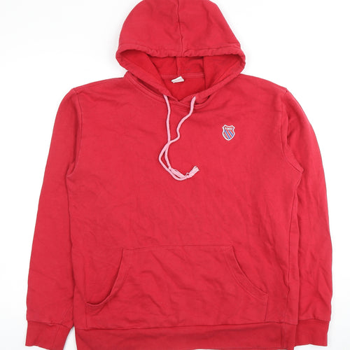 K-Swiss Men's Red Pullover Hoodie - Small