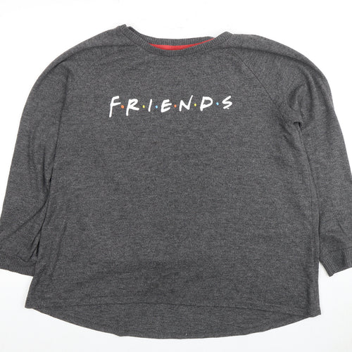Primark Women's Grey Friends Logo Nightshirt XL
