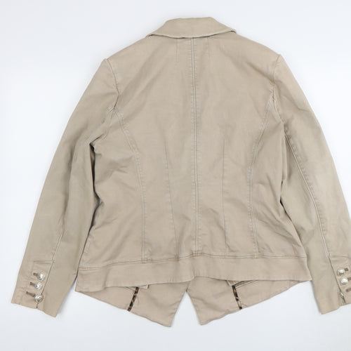 White House Black Market Beige Women's Blazer Size 14
