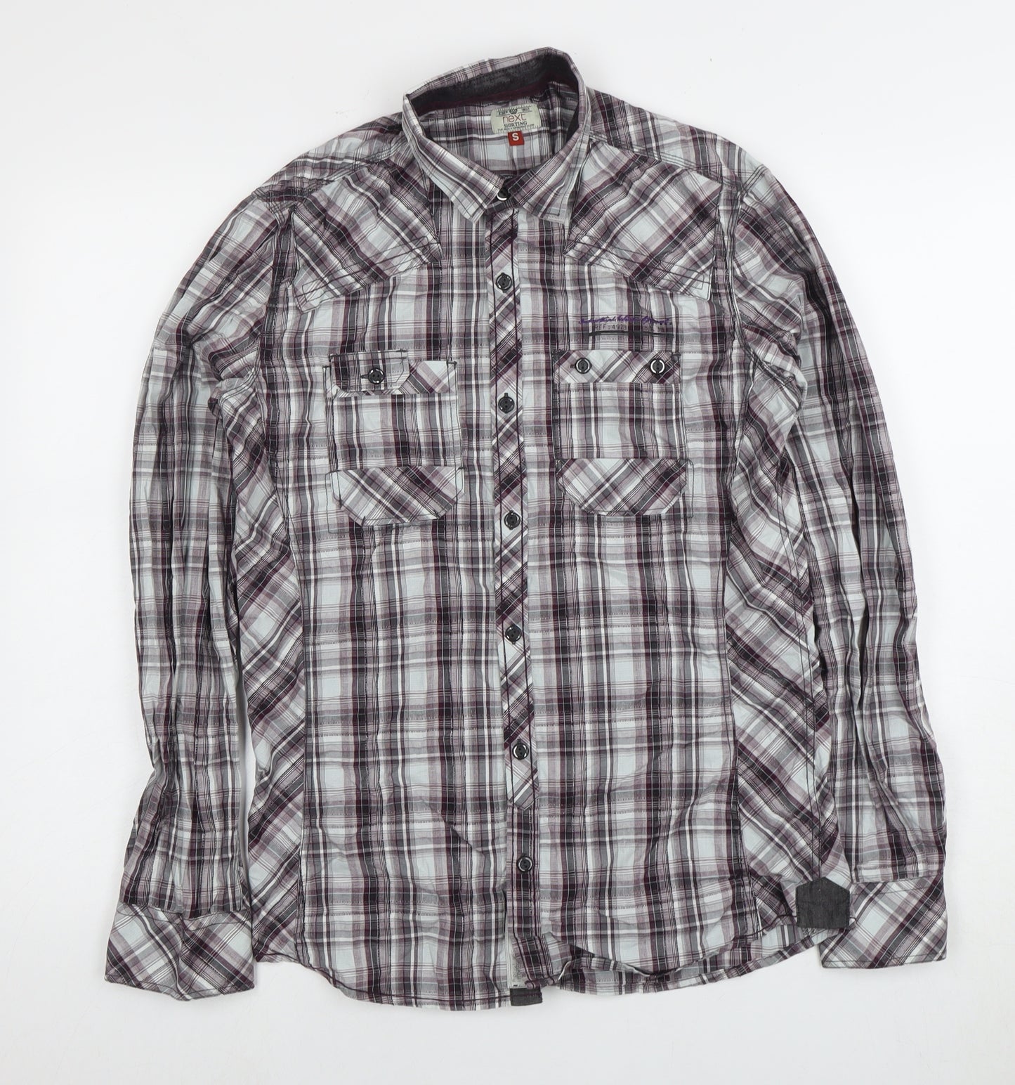Next Men’s Multicoloured S Plaid Cotton Shirt