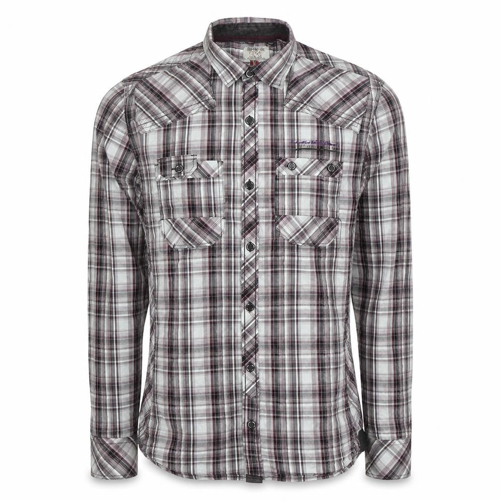 Front view of Next Men’s Multicoloured S Plaid Cotton Shirt