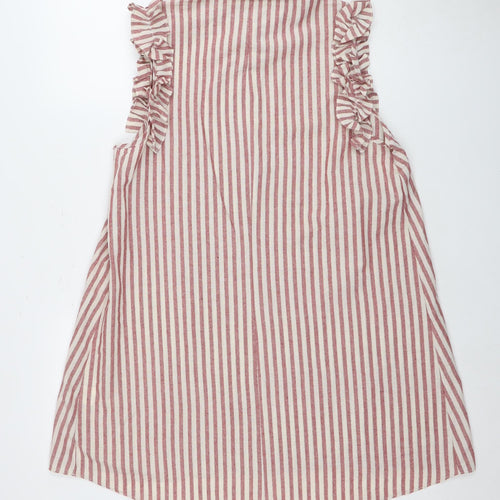 Flamant Rose Women's Striped Collared Shirt Dress