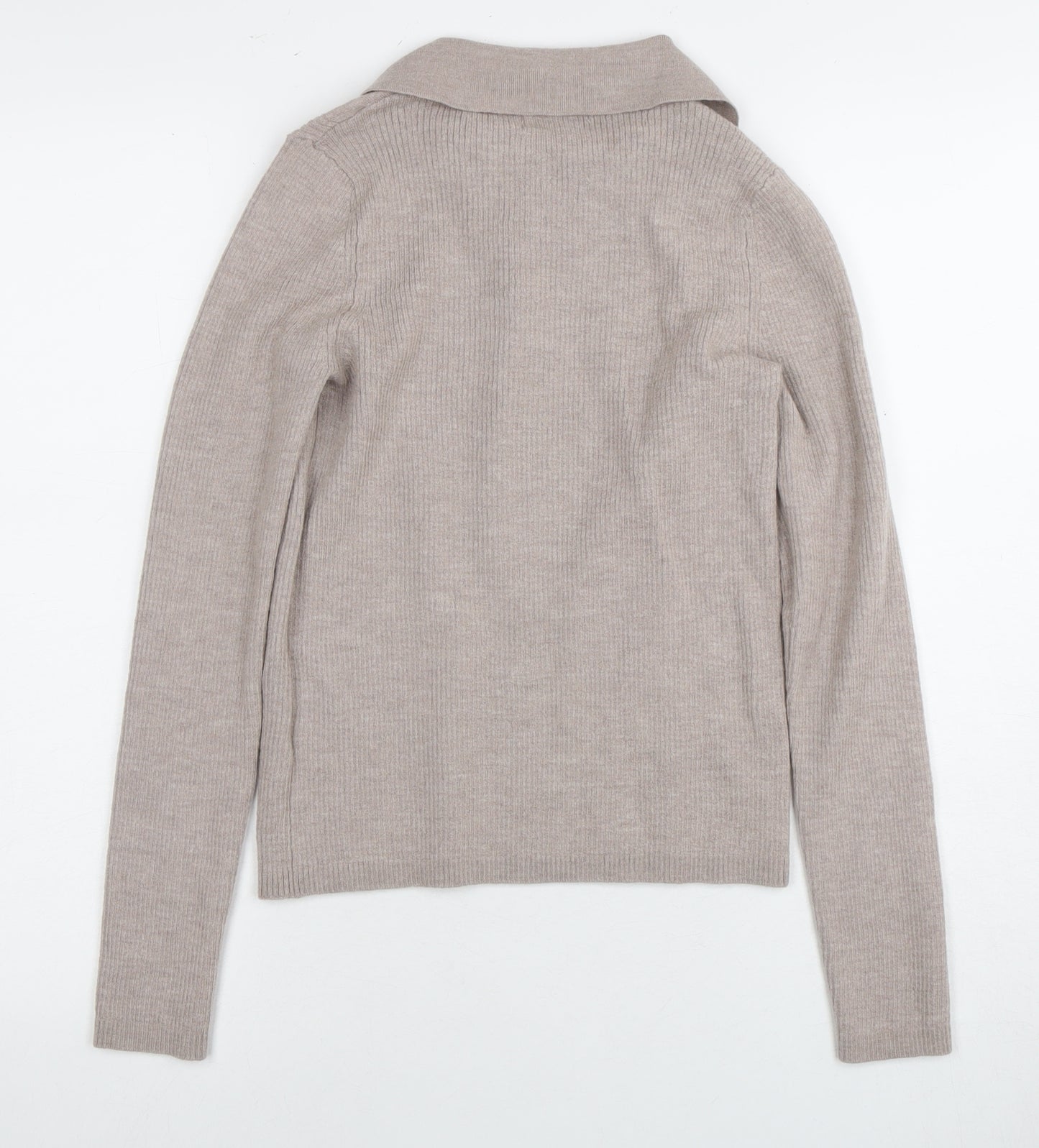 Next Women's Ivory Merino Wool Henley Jumper M