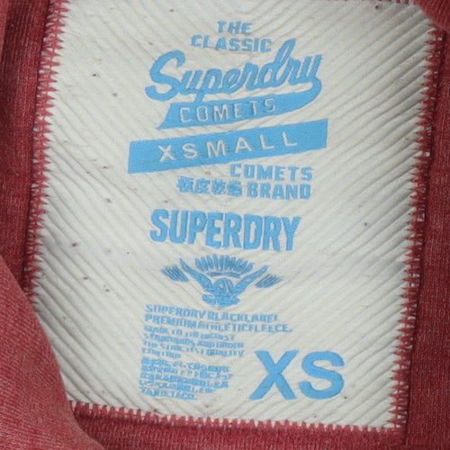 Superdry Women's Red Pullover Hoodie, XS, Casual Fleece