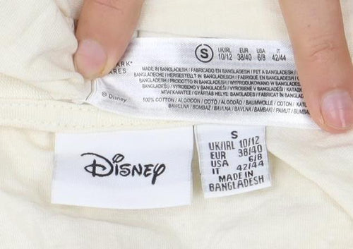 Disney Unisex Ivory Mickey Mouse T-Shirt Size S