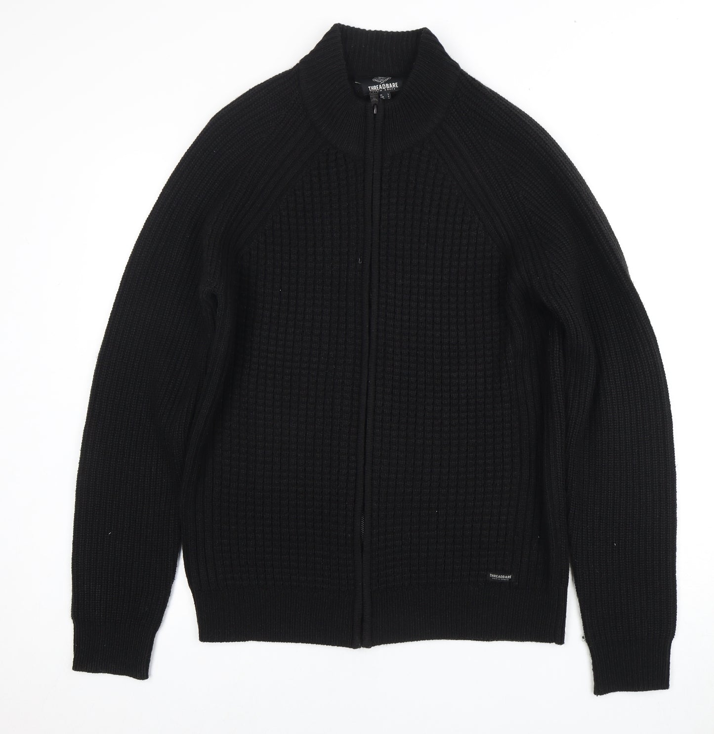 Threadbare Men's Black Full Zip Jumper L