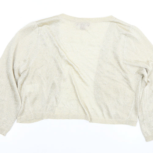 Monsoon Women Beige Size 14 Cropped Blouse