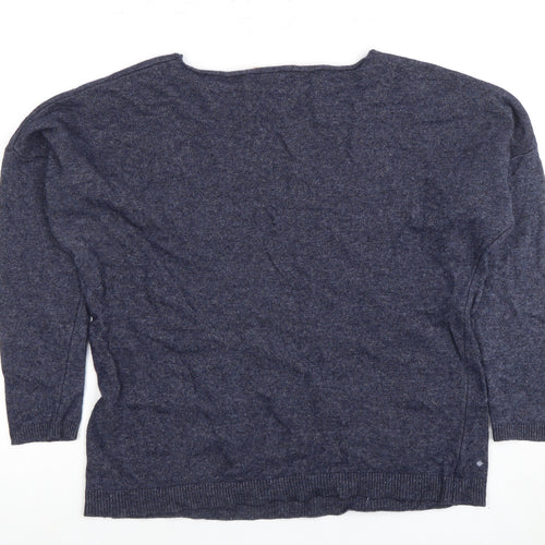 Benedetta B. Women's Blue Pullover Jumper, Size S, Merino Blend, Casual Elegance