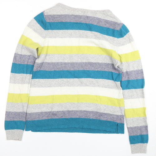 Miss Stuff Women's Multicoloured Striped Jumper