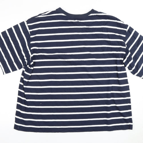 U.S. Polo Assn. Unisex Blue Striped T-Shirt Size 20 Cotton