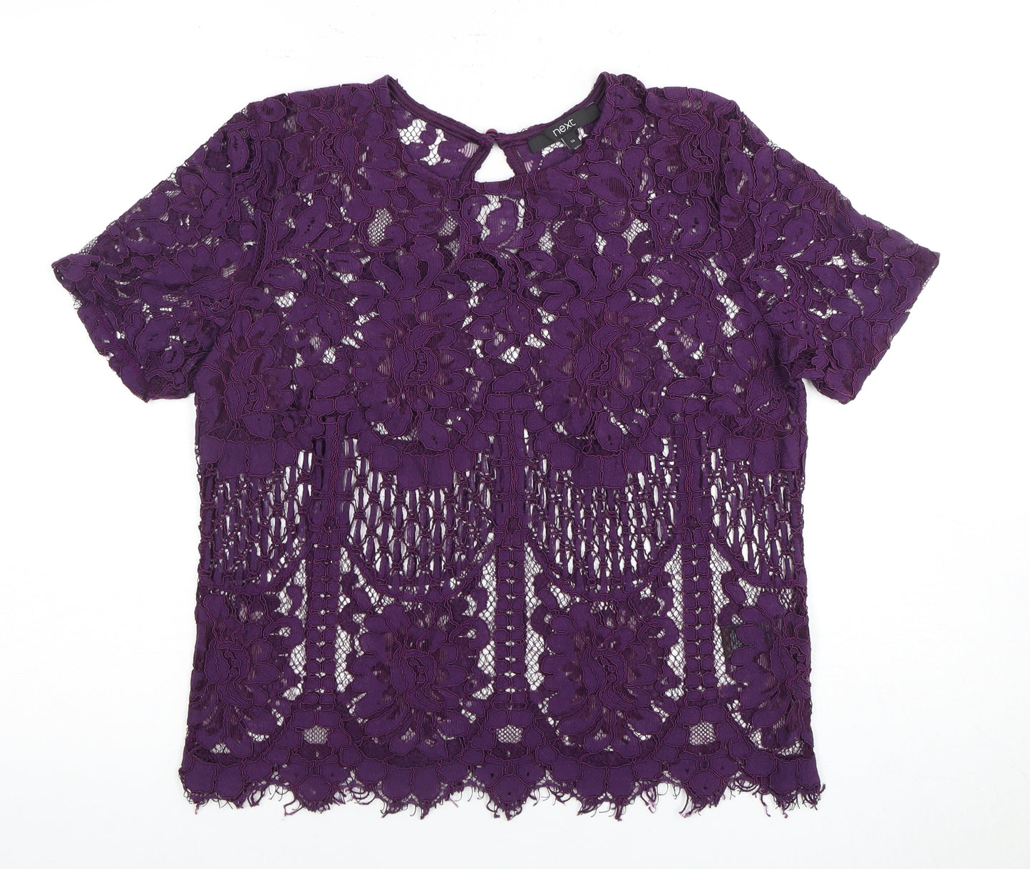 Next Women's Purple Lace Blouse Size 10