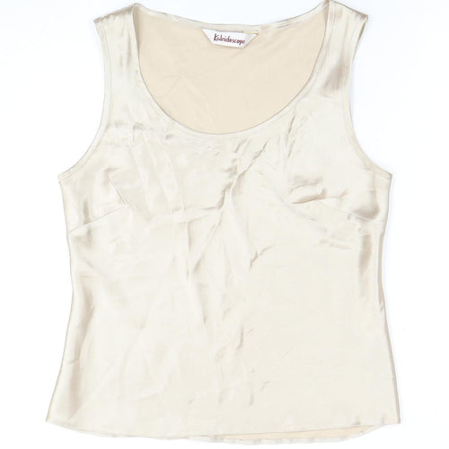 Kaleidoscope Women's Beige Tank Top UK 14 in Polyester