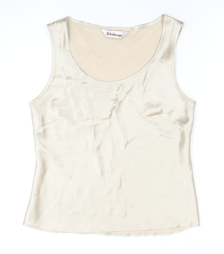 Kaleidoscope Women's Beige Tank Top UK 14 in Polyester