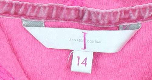 Jasper Conran Women's Pink Sleeveless Hooded Jacket Size 14