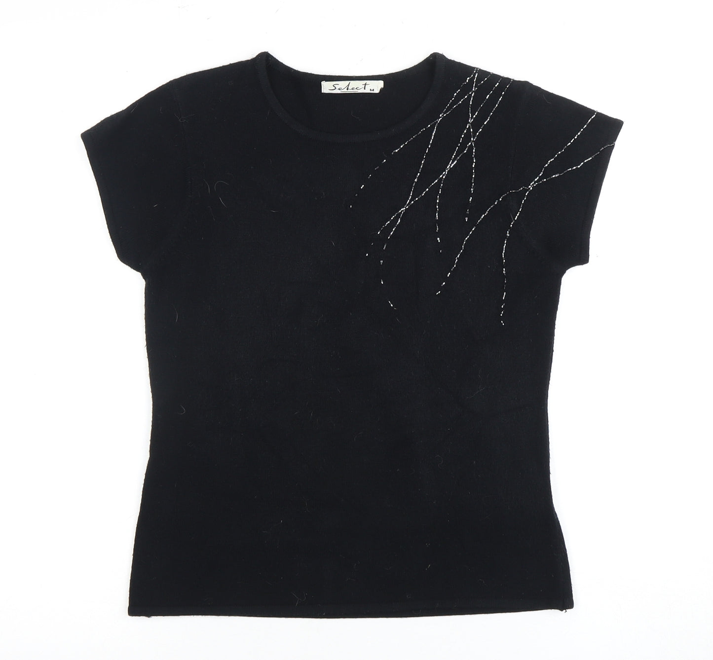 Select Women's Black T-Shirt, M, Short Sleeve, Basic