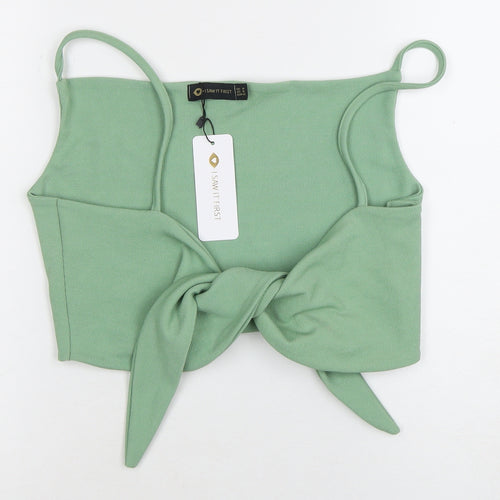 I Saw It First Women's Green Camisole Tank Top Size 12