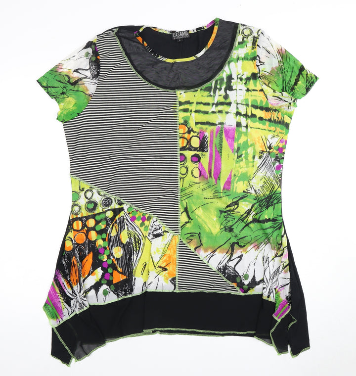 Casamia Women's Multicoloured T-Shirt, Size L