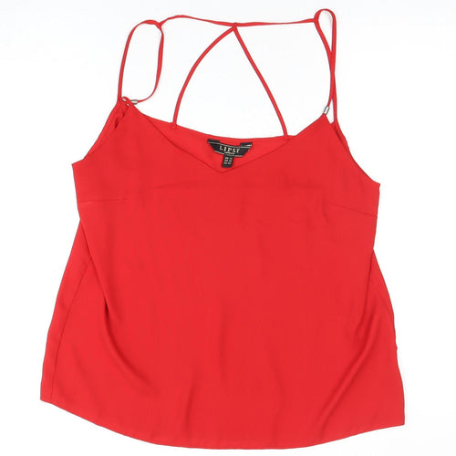 Lipsy Women Red Camisole Top Size 14 V-Neck Sleeveless