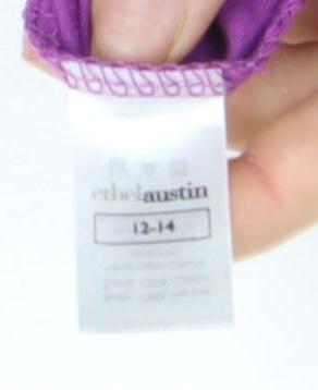 Etam Women's Purple Tank Top Size 12 with Crochet Detail