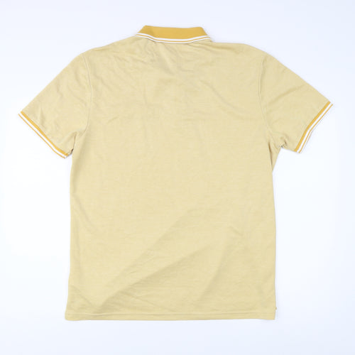 Marks and Spencer Men's Beige Polo Shirt - Size L