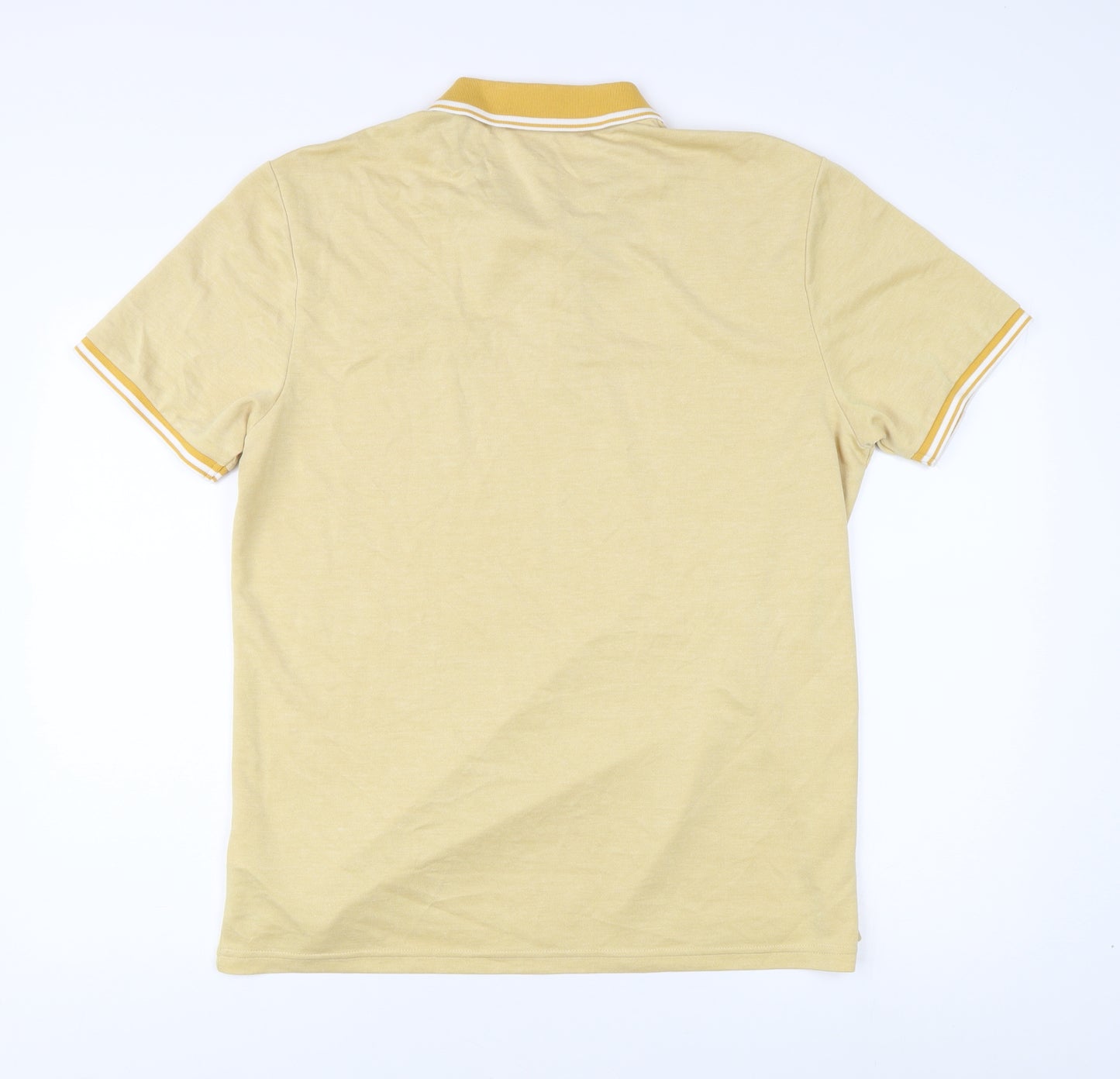 Marks and Spencer Men's Beige Polo Shirt - Size L
