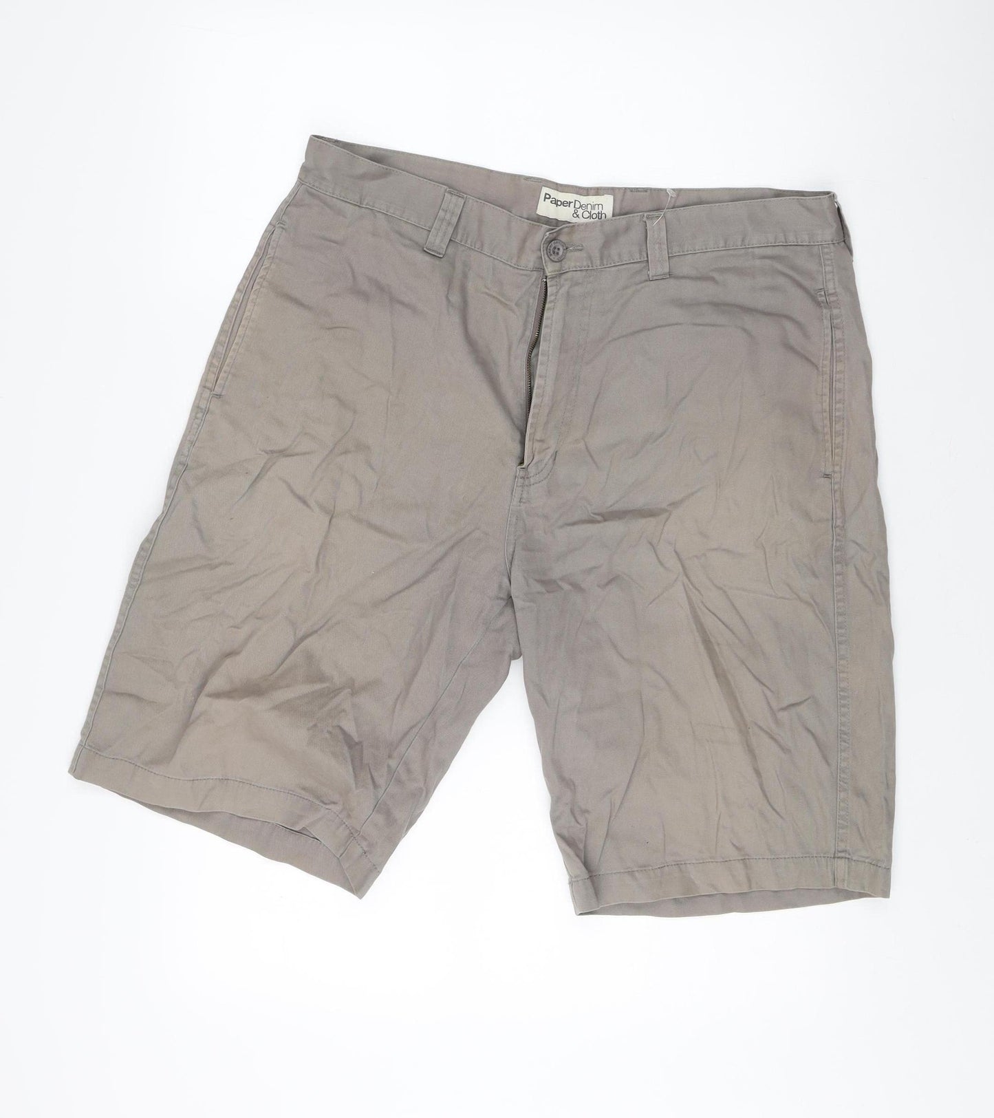 Paper Denim & Cloth Men's Beige Chino Shorts - Size 36