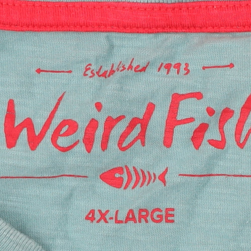 Weird Fish Men's Blue 4XL Crew Neck T-Shirt