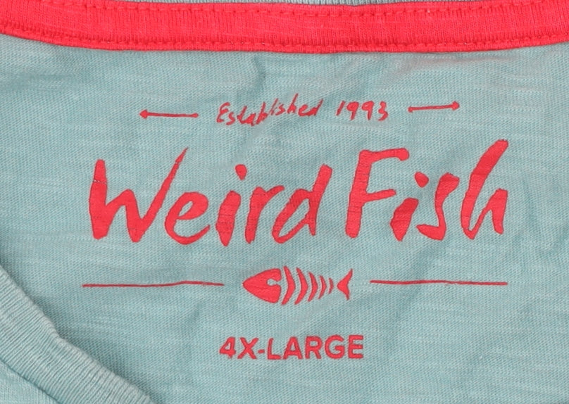 Weird Fish Men's Blue 4XL Crew Neck T-Shirt