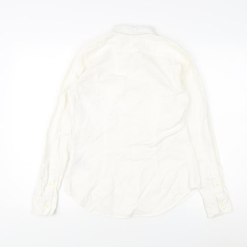 Ralph Lauren Women's White Button-Up Shirt, Size 4, Slim Fit