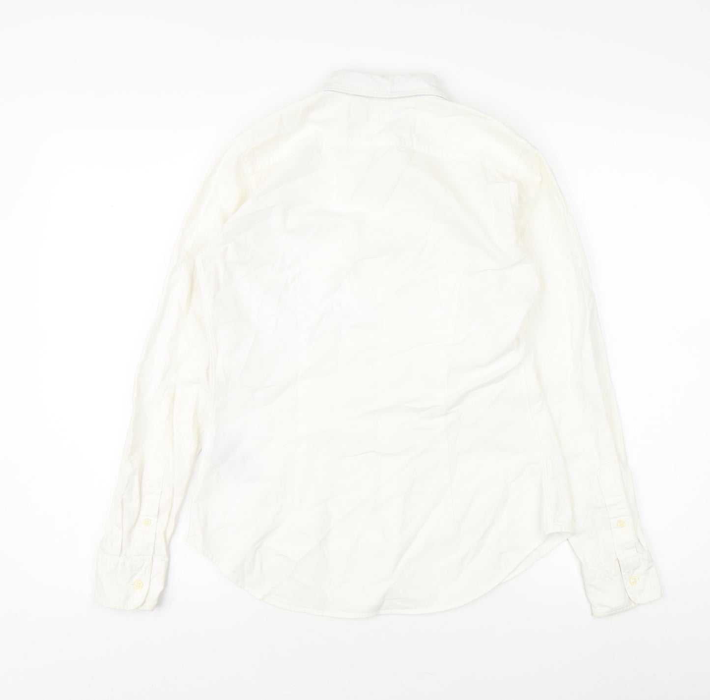 Ralph Lauren Women's White Button-Up Shirt, Size 4, Slim Fit