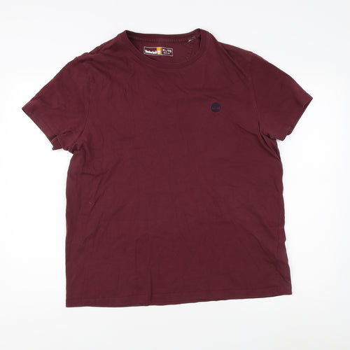 Timberland Men's XL Red Slim Fit Crew Neck T-Shirt