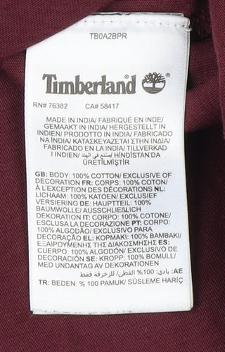 Timberland Men's XL Red Slim Fit Crew Neck T-Shirt