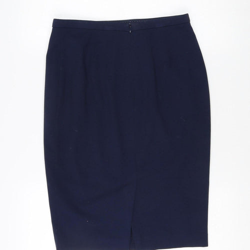 Marks and Spencer Women's Blue Pencil Skirt Size 10
