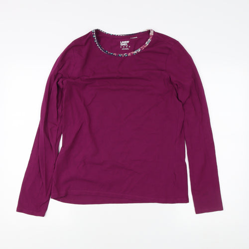 Lands' End Women's Purple T-Shirt S - Classic Style