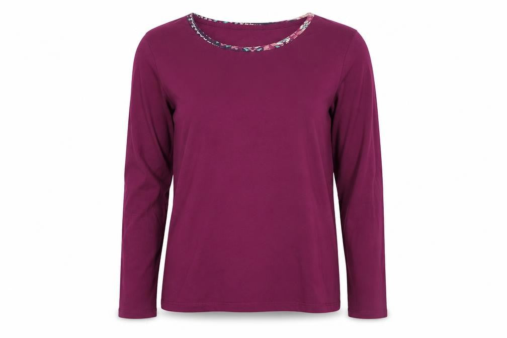Front view of Lands' End Women's Purple T-Shirt S - Classic Style