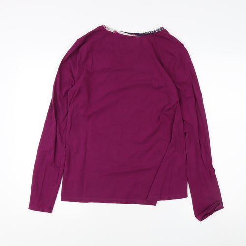 Lands' End Women's Purple T-Shirt S - Classic Style