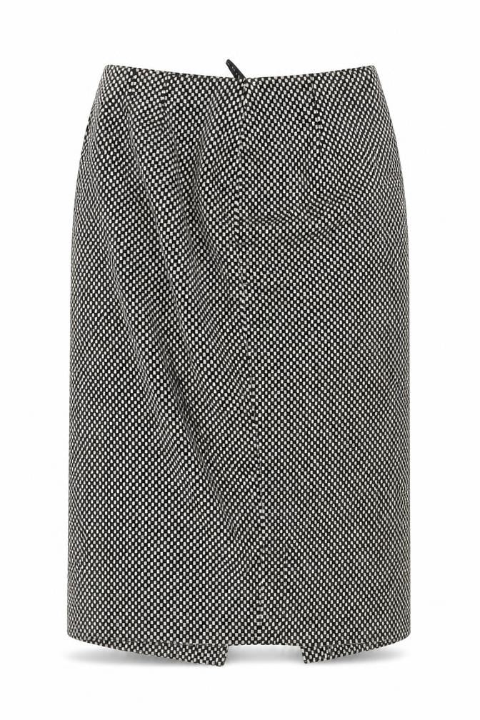Front view of Alex & Co. Women's Black Geometric Pencil Skirt, size 18