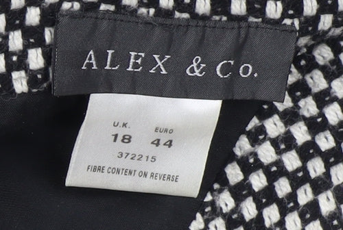 Alex & Co. Women's Black Geometric Pencil Skirt, Size 18