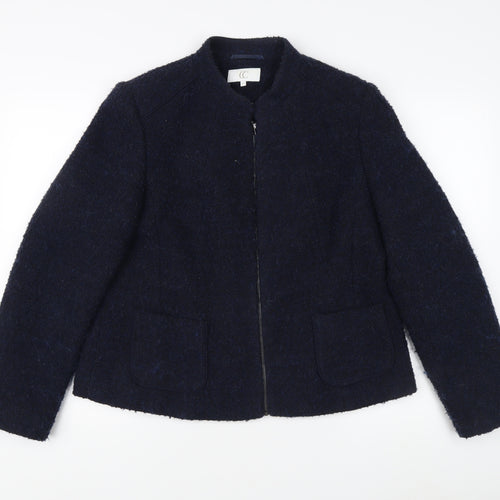CC Women's Blue Jacket Size 18 Acrylic Blend