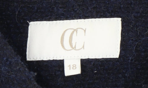 CC Women's Blue Jacket Size 18 Acrylic Blend